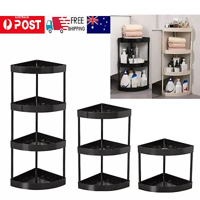 Multi-layer Bathroom Toiletry Shelf Storage Plastic Corner Rack For Washroom AU • $31.50