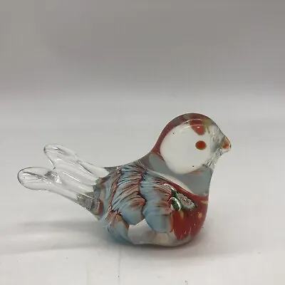 Lovely Vintage Murano Style Art Glass Millefiori Bird Dove Paperweight/figurine • $29