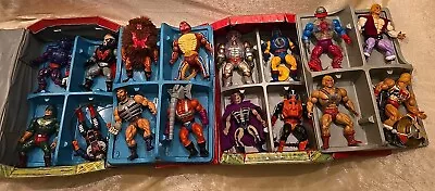 Vintage Masters Of The Universe Lot Of 16 Actions Figures & MOTU Collector Case  • $1400