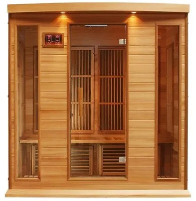 4 Person Low EMF FAR Infrared Sauna With Canadian Hemlock New • $4100