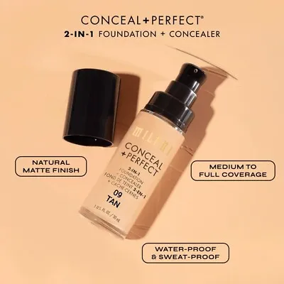 MILANI CONCEAL+ PERFECT 2-IN-1 FOUNDATION AND CONCEALER Matte Finish  • $11.99
