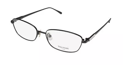 New Vera Wang Luxe Miriam Eyeglass Frame Black Bk Titanium Womens 53-16-137 • $29.95