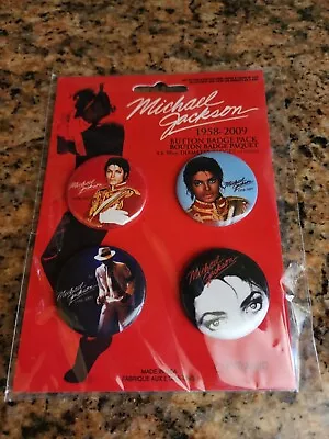 Michael Jackson 1958-2009 Buttons/Pins. Button Badge 1.5  Pack Set Of 4 PYRAMID • $5