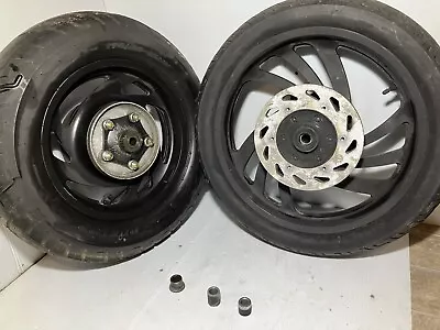 2004 Honda Vtx 1300 Wheel Set (Needs Tires) (Front Has A Dent See Pics)(Oem) • $455