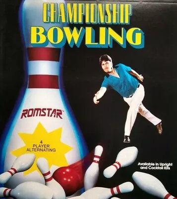 Championship Bowling Arcade Flyer Original 1989 Video Game Art Print Romstar • $45.50