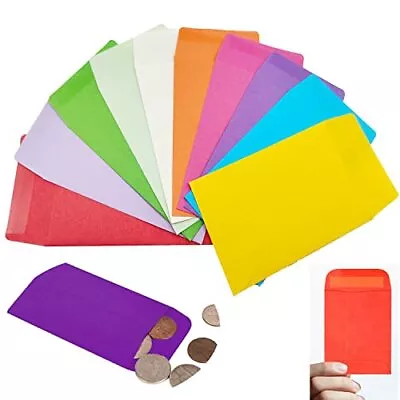 100 Pieces Colorful Small Coin Envelopes Self-Adhesive Seed Envelopes Mini Parts • $12.99