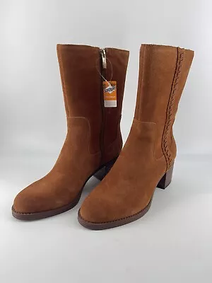 VINCE CAMUTO Suede Mid-Shaft Boots Zelcinna 8M US - Brown - NEW • $44.95