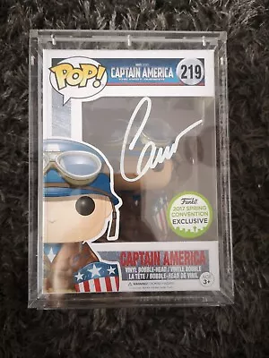 Captain America Signed Funko Pop By Chris Evans - The First Avenger Marvel SWAU • £399.95