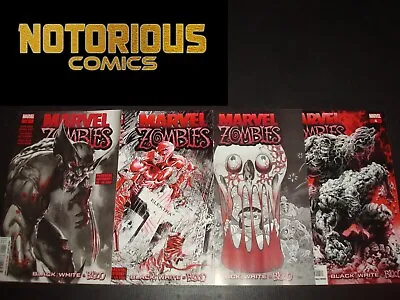 Marvel Zombies Black White & Blood 1-4 Complete Comic Lot Run Set Collection • $24.99