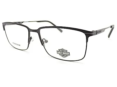 Harley Davidson Titanium Glasses Frame Matte Black Men's 54mm HD9016 002 • £41.99