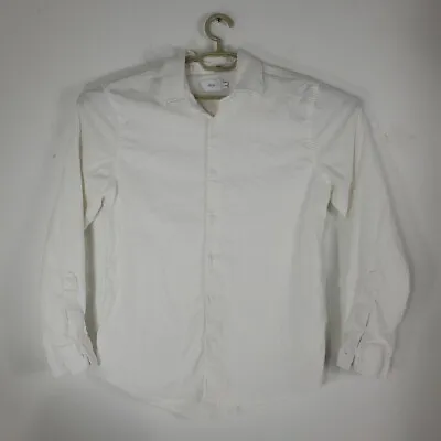 Men’s Onia Long Sleeve Button Down Linen Cotton Shirt White Light Weight Sz M • $23