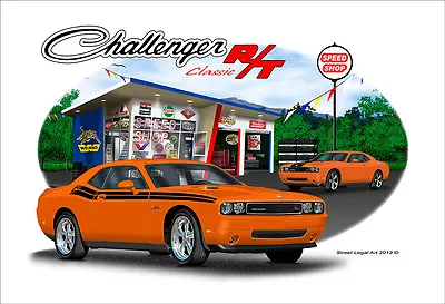 2009-2010 Dodge Challenger RT  Muscle Car Art Print - 10 Colors • $34.99