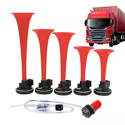 5 Tube Music Electric Air Horn Car Horn 12v Speaker Super Loud Sound Air Horn • $50.84