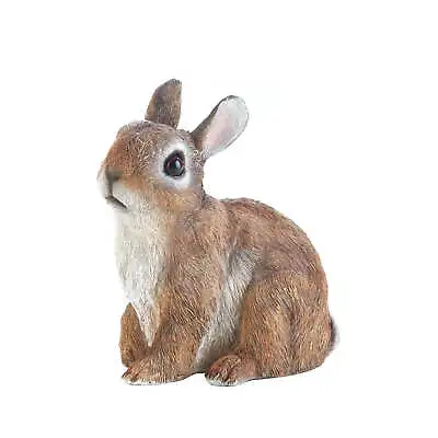 Adorable Brown Polyresin Sweet Little Sitting Bunny Rabbit Garden Statue • $24.62