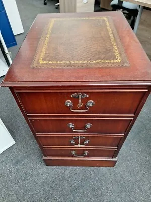 Antique Style Mahogany Reproduction 2 Drawer Filing Cabinet Storage  • £85