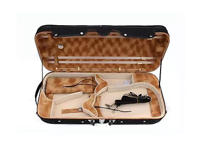 Double Violin Case Viola Case Strong Wood Violin Box Full Size With Back Stra... • $254.93