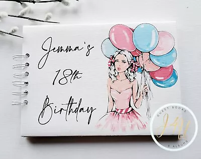 Personalised 16th 18th 21st + Girls Guest Book Scrapbook Birthday Messages • £16.99