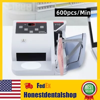 Bill Money Counting Machine Banks Counterfeit Detector Cash Currency Counter • $52.02