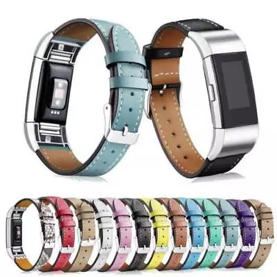 $11.48 • Buy Charge Strap Band 2 Genuine Classic For Leather Replacement Fitbit Wristband New