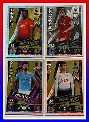 18/19 Topps Match Attax Premier League Trading Cards - 100Club & Limited Edition • £2.50