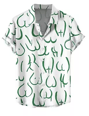 Halloween Costume Funny Butt Print Shirt In Green - Medium • $24