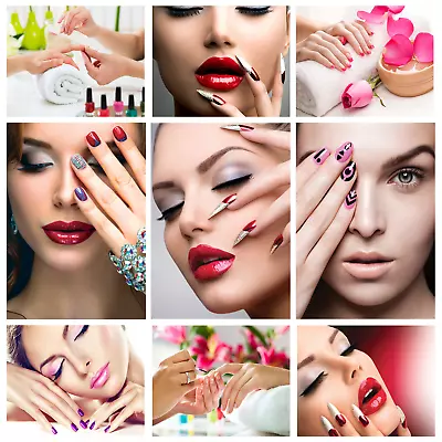 Beauty Salon Eyes Makeup Nails Make Up Posters Prints | A5 A4 A3 A2 • £5.99