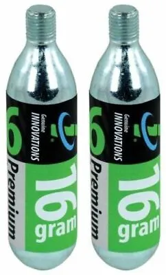 Genuine Innovations Bike Tyre Inflator 16g CO2 Cartridge Refills Pair Cylinders • £10.99