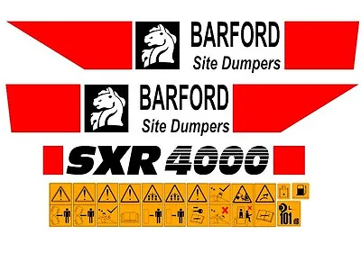 Barford Sxr4000 Dumper Decals • $119.61