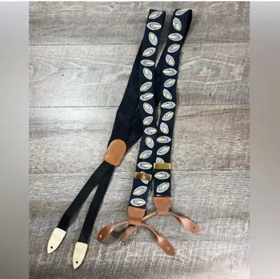 Cole Haan Black Gold Paisley Suspenders Career Professional • $22.99