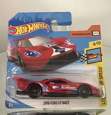 Hot Wheels 2018 Ford GT Race 2016 Red #195 Legends Of Speed 4/10 New  • $17.99