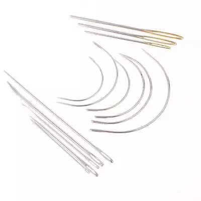 8pcs Hand Sewing Needles+6pcs Canvas Needle For Household Upholstery Repair • £6.23