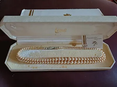 Lotus Vintage 2 Tier Simulated Pearl Necklace • £14.99