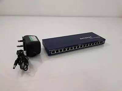 Netgear ProSafe GS116 V2 16 Port Gigabit Unmanaged Switch With Power Supply • £48.99