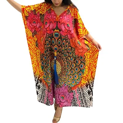 22 24 26 Hawaiian Boho Plus Size Kaftan Abaya Maxi Rayon Plus Size  Dress • $50