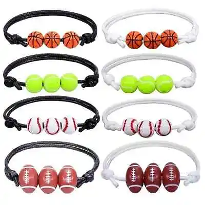 Adjustable Sports Themed Bracelet-Baseball Basketball Soccer Softball Tennis NWT • $15