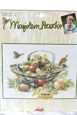 Marjolein Bastin SUMMER FRUIT Cross Stitch Pattern & 28 Ct Evenweave Cloth (E) • $12