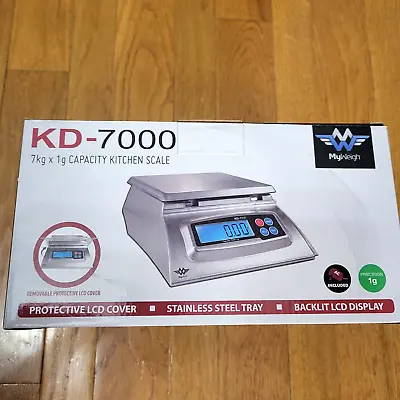 My Weigh KD-7000 Digital Food Scale Stainless Steel W S/Steel Tray 7kg X 1g • $47.99