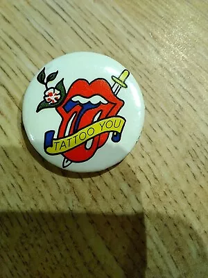 Rolling Stones Tattoo You  USA Vintage 1980's Tour Pin • $10