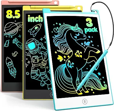 3 Pack LCD Writing Tablet 8.5 Inch Colorful Doodle Board Drawing Tablet For Kid • $13.35