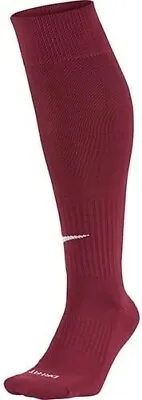 NWT S Nike Small Youth 3Y-5Y Women 4-6 Knee Over Calf Soccer Socks Maroon Red • $9.99