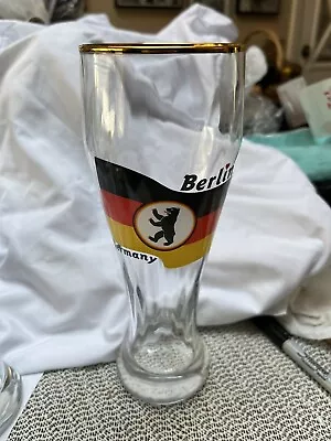 Vintage German BERLIN Beer Glass (Tumbler) Cup 9 “ Tall • $18.99