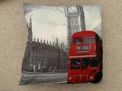 London Bus Big Ben Painting 1 X Soft Cushion And Cover Sofa Bed Throw Pillow • £22.50