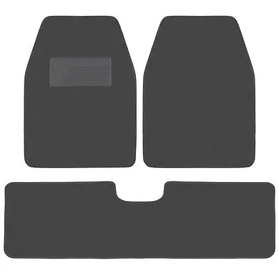 3pc Set Charcoal Heavy Duty Carpet SUV Van Pickup Car Floor Mats Front Rear Rug • $26.95