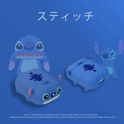 £3.50 • Buy 3D Lovely Lilo & Stitch Pikachu Silicone Case Cover For Apple Airpods 1 2 Pro