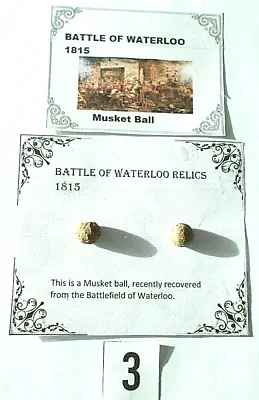 BATTLE WATERLOO 1815 Relics  SHOT/BALL Napoleonic Wars Genuine COLLECTION • £16.99