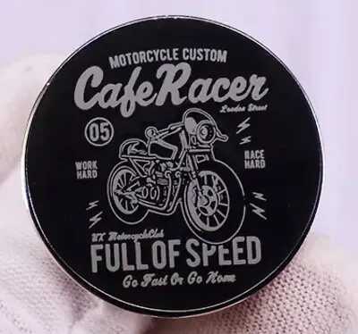 Cafe Racer Ton-up Rocker Motorcycle Retro Pin Badge Metal Enamel Ace Triumph Suz • £7.95