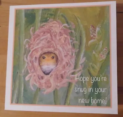 £2.99 • Buy MOVING HOUSE Greeting Card NEW HOME Mouse Lovely Words 6x6 Artwork By Clare