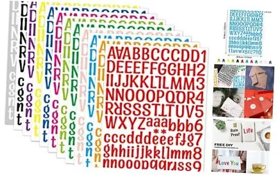 1512 Alphabet Stickers 12 Sheets Alphabet Stickers Vinyl Self-Adhesive A4 • $12.49