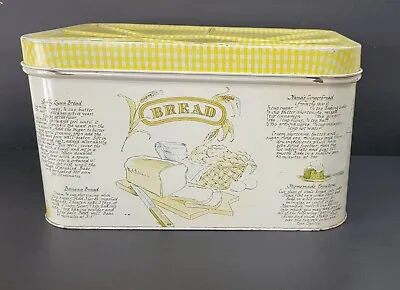 $35.99 • Buy Cheinco Rustic Yellow Metal Bread Tin /Cottage Chic/Country /Farmhouse/Cottage