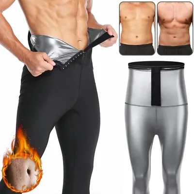 Mens Body Shaper Abdomen Sauna Sweat Pants Waist Trainer Fat Burner Leg Slimmer • $15.79